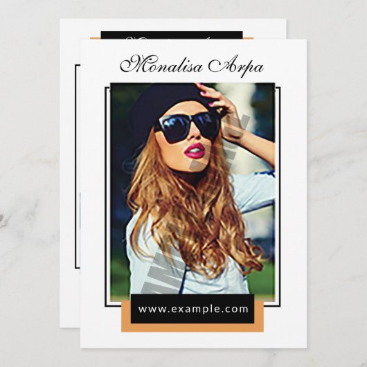 Modelleer Comp Card (Voorkant / Achterkant)