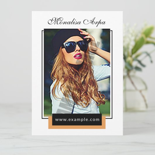 Modelleer Comp Card (Staand voorkant)