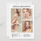 Modelleer Comp Card (Achterkant)