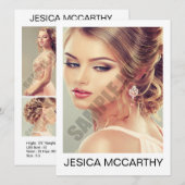 Modelleer Comp Card (Voorkant / Achterkant)