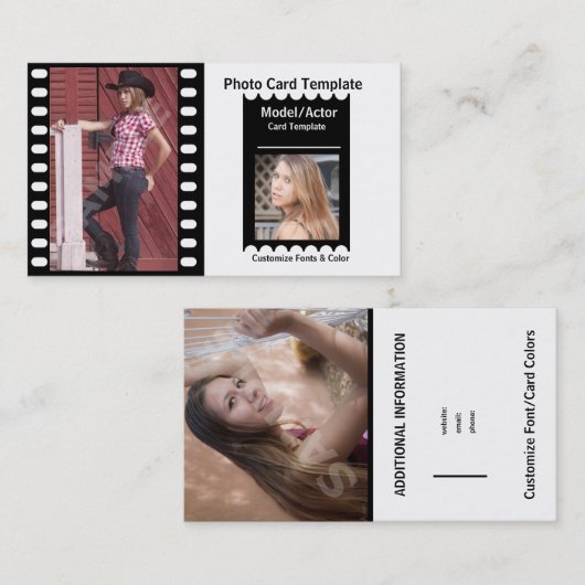 Modelleerkaartkopje Visitekaartje (Voorkant / Achterkant)