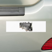 Modelleermotor Bumpersticker (Op auto)