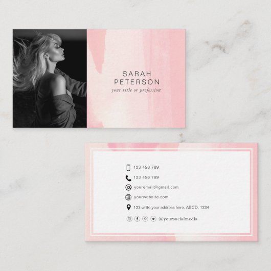 Modellen actrice-prestaties stijlvolle abstracte f visitekaartje (Voorkant / Achterkant)