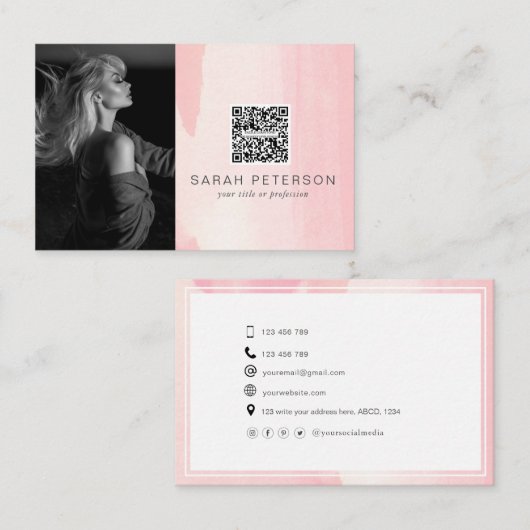 Modellen actrice-prestaties stijlvolle abstracte f visitekaartje (Voorkant / Achterkant)