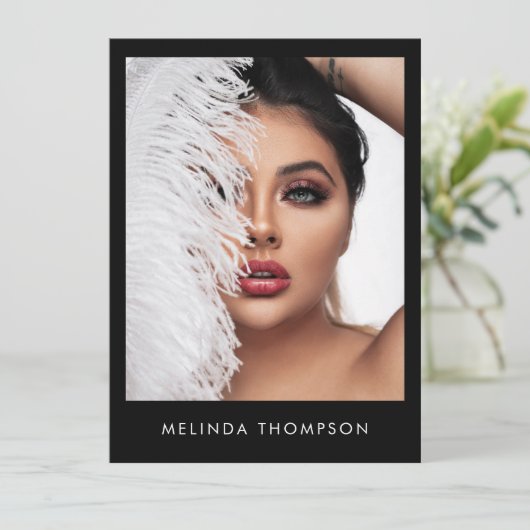 Modellen Comp Kaart 5 Foto QR-code Composite Black (Staand voorkant)