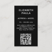 Modellen en Acteurs Headshot Foto Faux Gold Lijst Visitekaartje (Achterkant)