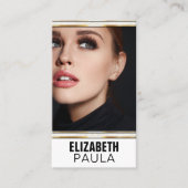 Modellen en Acteurs Headshot Foto Faux Gold Lijst Visitekaartje (Voorkant)