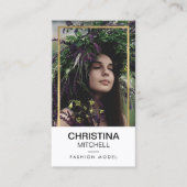 Modellen en Acteurs Headshot Foto Faux Gold Lijst Visitekaartje (Voorkant)