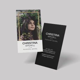 Modellen en Acteurs Headshot Foto Faux Gold Lijst Visitekaartje