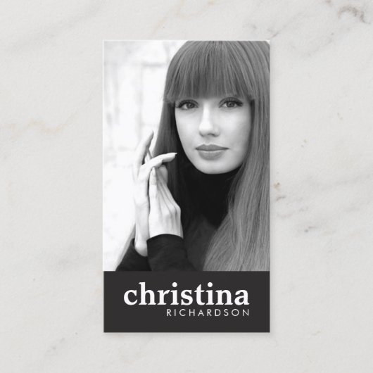 Modellen en acteurs Modern Headshot II Visitekaartje (Voorkant)