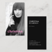 Modellen en acteurs Modern Headshot III Visitekaartje (Voorkant / Achterkant)