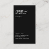 Modellen en acteurs Modern Headshot III Visitekaartje (Achterkant)