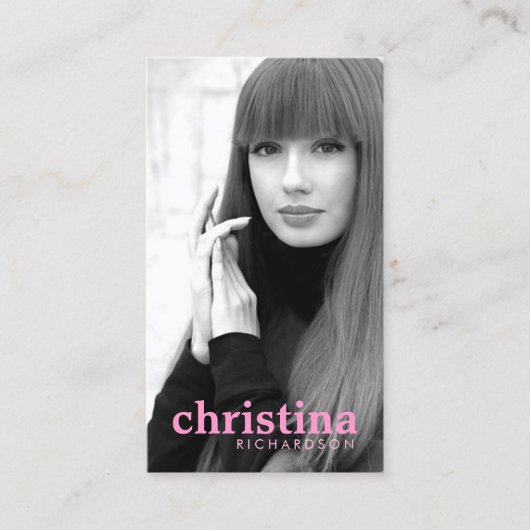 Modellen en acteurs Modern Headshot III Visitekaartje (Voorkant)