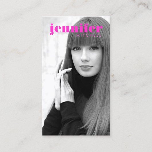 Modellen en acteurs Modern Headshot IV Visitekaartje (Voorkant)