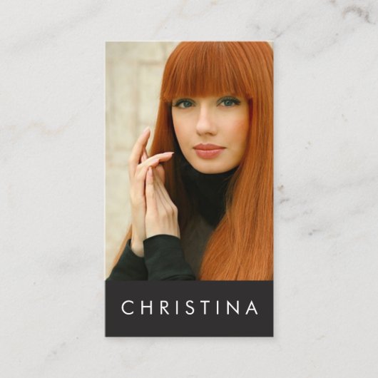 Modellen en Actoren Modern Headshot Visitekaartje (Voorkant)