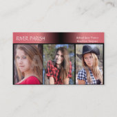 Modellen en Actors Headshot Visitekaartje (Voorkant)