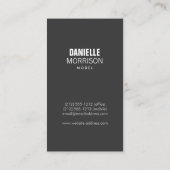 Modellen en Actors Modern Headshot Visitekaartje (Achterkant)