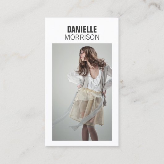 Modellen en Actors Modern Headshot Visitekaartje (Voorkant)