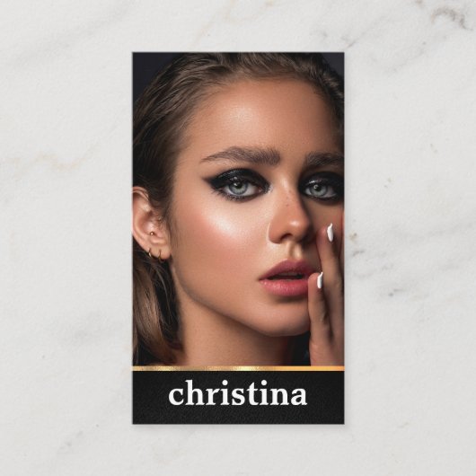 Modellen en Actors Modern Headshot Visitekaartje (Voorkant)