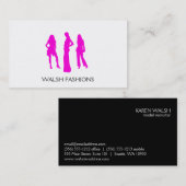 Modellen (fuchsia) visitekaartje (Voorkant / Achterkant)
