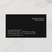 Modellen (fuchsia) visitekaartje (Achterkant)