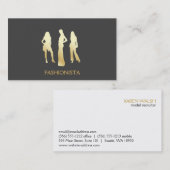 Modellen (goud) Grijze achtergrond Visitekaartje (Voorkant / Achterkant)