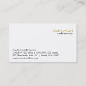 Modellen (goud) Grijze achtergrond Visitekaartje (Achterkant)