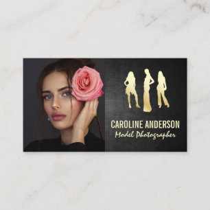 Modellen Logo   Model met Roos Visitekaartje