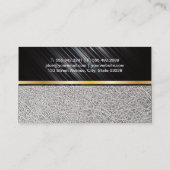 Modellen / Metallic & White Leather / Gold Trim Visitekaartje (Achterkant)