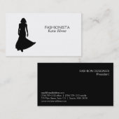 Modellen op de catwalk Variatie Visitekaartje (Voorkant / Achterkant)