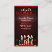 Modellen op de Red Carpet Mode Boutique Visitekaartje (Voorkant)