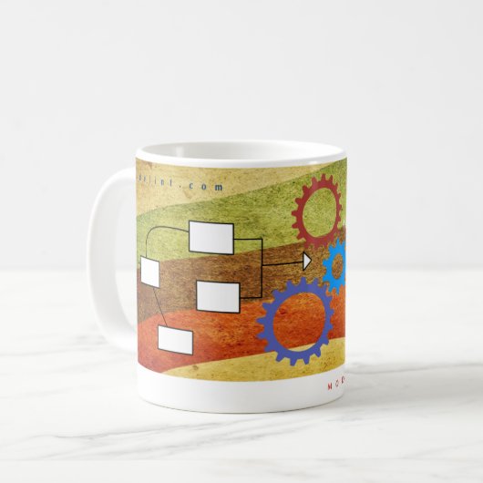 Modellen voor de Mok van codes (Voorkant links)