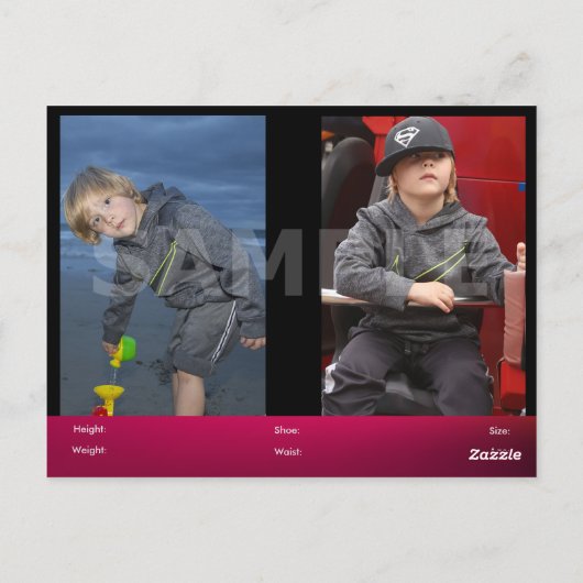 Modellen voor headshot Zed/Comp-kaarten Briefkaart (Achterkant)