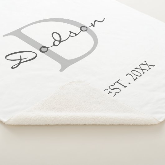 Modellen voor modern grafisch script: wit grijs mo sherpa deken (3/4)