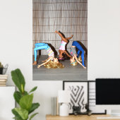 Modellen werken uit. poster (Thuiskantoor)