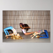 Modellen werken uit. poster (Voorkant)