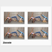 Modellen werken uit. rechthoekige sticker (Vel)