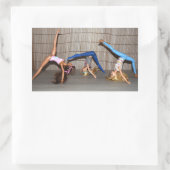 Modellen werken uit. rechthoekige sticker (Tas)