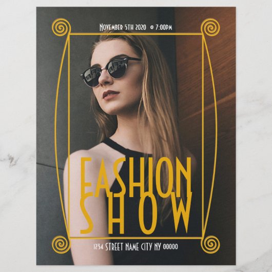 Modellenkleding voor modeshow flyer (Voorkant)