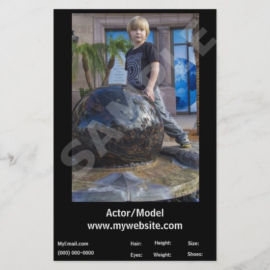 Modelleren/acteren Mini Zed/Comp kaart Postcard (Achterkant)