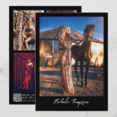 Modelleren Actief Comp Kaart 5 Foto Script Black (Voorkant / Achterkant)