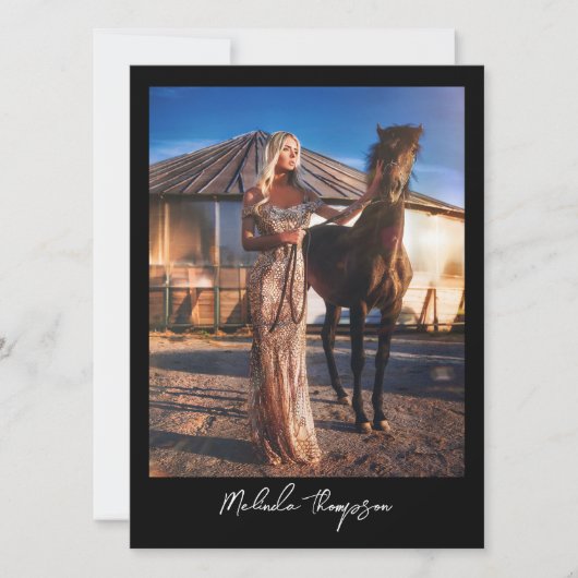 Modelleren Actief Comp Kaart 5 Foto Script Black (Voorkant)