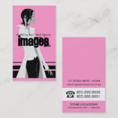 Modelleren en Talent Agency Visitekaartjes {Roze} (Voorkant / Achterkant)