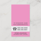 Modelleren en Talent Agency Visitekaartjes {Roze} (Achterkant)