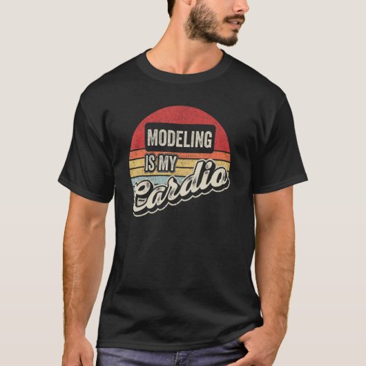 Modelleren is mijn Cardio Retro Modellen T-shirt (Voorkant)