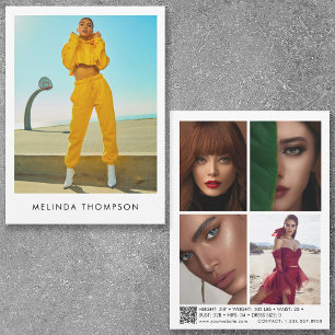 Modellerende Actor Comp Kaart 5 Foto QR Code