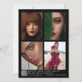 Modellerende Actor Comp Kaart 5 Foto QR Code Black (Achterkant)