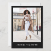 Modellerende Actor Comp Kaart 5 Foto QR Code Black (Voorkant)