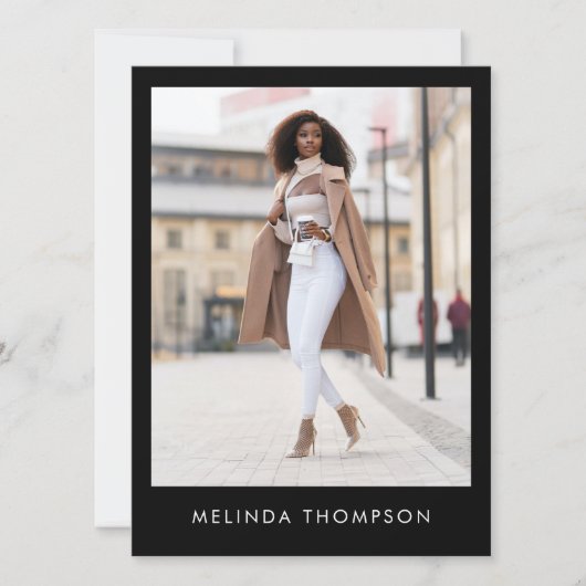 Modellerende Actor Comp Kaart 5 Foto QR Code Black (Voorkant)