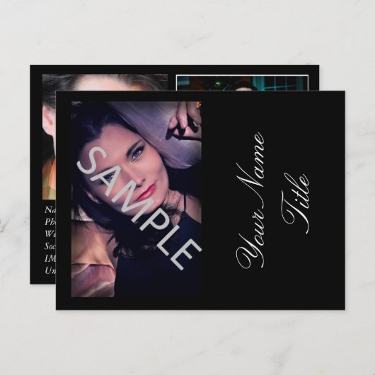 Modellering/Actief mini Zed/Comp-kaart Briefkaart (Voorkant / Achterkant)